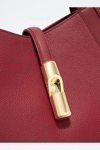 Leren Shopper Goccia - Rood