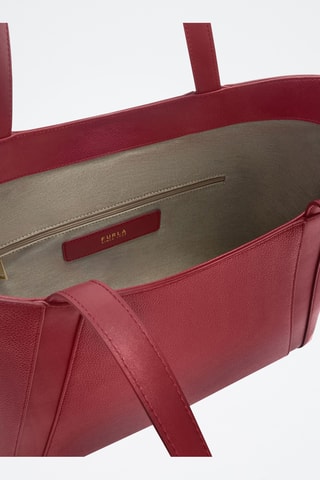 Leren Shopper Goccia - Rood