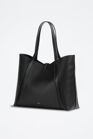 Leren Shopper Goccia - Zwart
