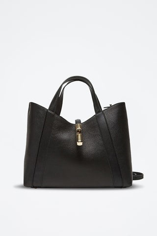 Leren Handtas Goccia - Zwart