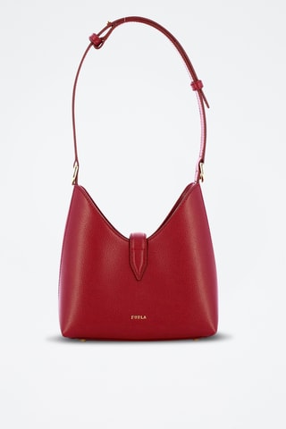 Leren Handtas Iride Mini Hobo- Bordeauxrood