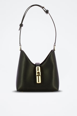 Leren Handtas Iride Mini Hobo- Zwart
