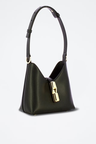 Leren Handtas Iride Mini Hobo- Zwart