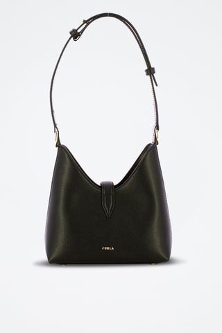 Leren Handtas Iride Mini Hobo- Zwart