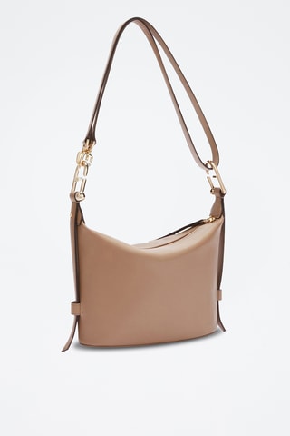 Leren Handtas Nuvola Mini - Beige