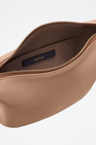 Leren Handtas Nuvola Mini - Beige