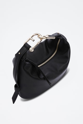 Leren Handtas Nuvola Mini - Zwart
