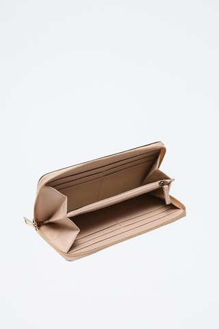 Leren Portefeuille Camélia L - Beige