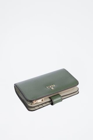 Leren Portefeuille Camélia M - Olijfgroen