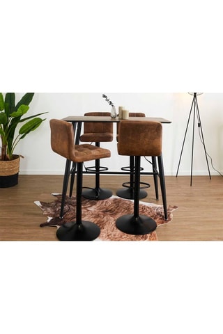 2 Barstoelen Downtown Bruin en Zwart
