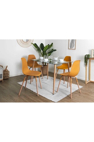 2 Stoelen Mosterdgeel