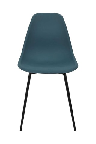 6 Stoelen Gustav - Donkerblauw en Zwart