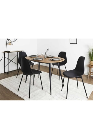 6 Stoelen Gustav - Zwart