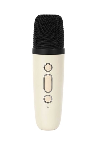 Draadloze Microfoon en Speaker voor Karaoke - Beige