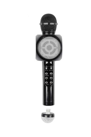 Draadloze Led karaoké microfoon  Zwart
