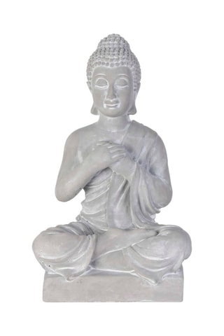 Zittende Boeddha 
27 cm - Grijs