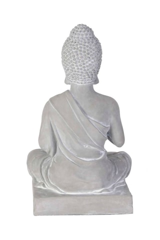 Zittende Boeddha 
27 cm - Grijs