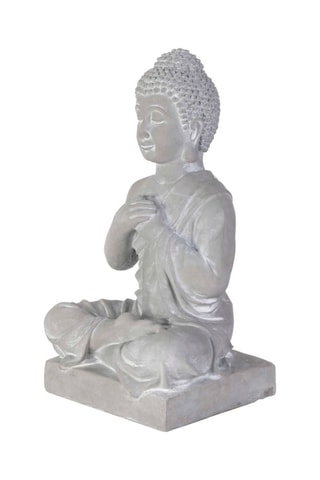 Zittende Boeddha 
27 cm - Grijs