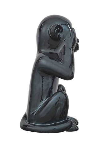 Beeldje Aap - 28 cm - Zwart