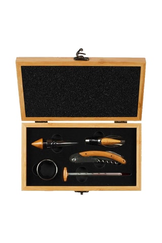 Bamboe Sommelierset 5 accessoires