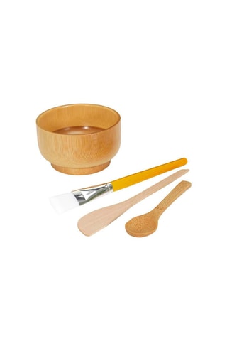 Set voor oogmasker bereiding van bamboe.