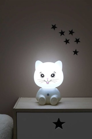 Lednachtlampje met Kat - Wit