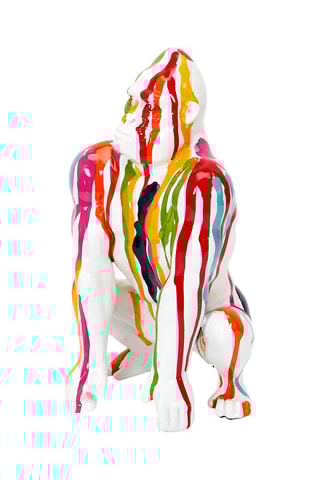 Beeld Gorilla Multicolor 24 cm
