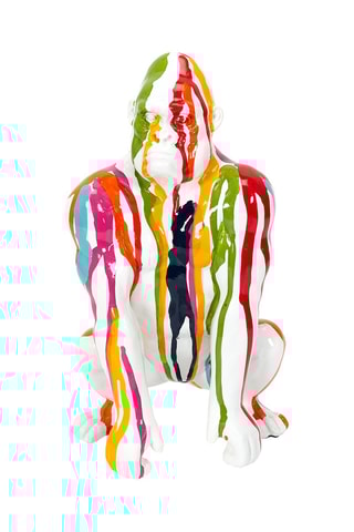 Beeld Gorilla Multicolor 24 cm