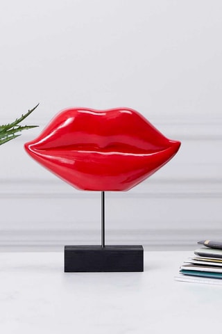 Beeld Mond Zwart en Rood 20 cm