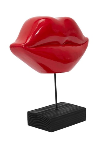 Beeld Mond Zwart en Rood 20 cm