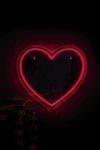 Ledspiegel -  30 cm - Rood