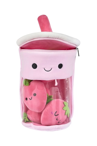 Aardbei Bubble Tea Knuffel Kawaii