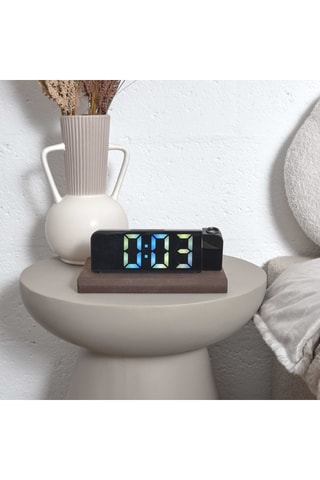 Digitale LED-wekker - 20 x 6 x 2 cm - Zwart