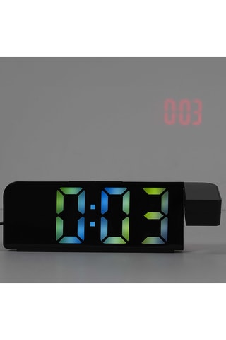 Digitale LED-wekker - 20 x 6 x 2 cm - Zwart
