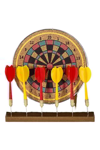 Grenenhouten Dartspel - 25 x 21 x 4 cm