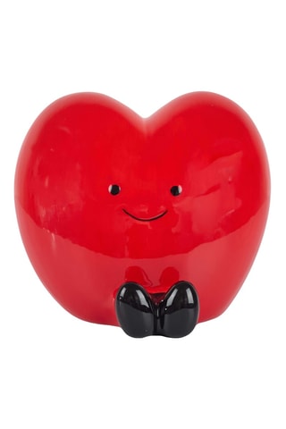 Keramische Spaarpot - Rood en Zwart - 15 x 16 x 8 cm