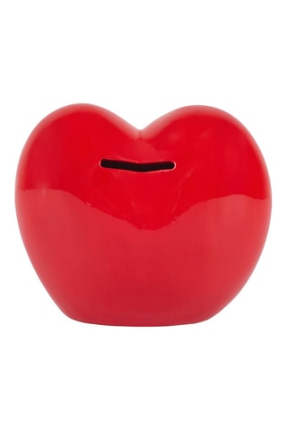 Keramische Spaarpot - Rood en Zwart - 15 x 16 x 8 cm