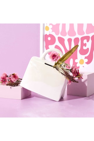 Keramische Spaarpot - Roze - 15 x 16 x 8 cm