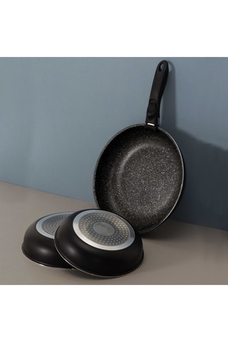 3 Koekenpannen en 1 Afneembare Steel - 29, 25 en 21 cm