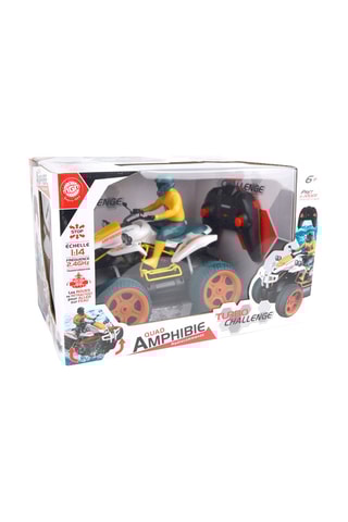 Véhicule amphibie télécommandé   Jaune, bleu et rouge - Dès 6 ans