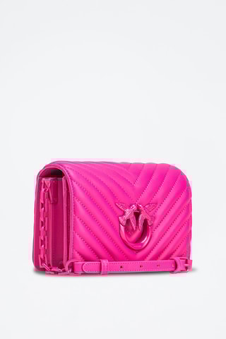 Mala a tiracolo de couro Rosa