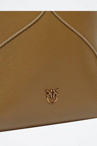 Mala shopper em couro - Castanho