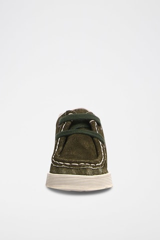 Sapatos de vela em couro de vitelo nobuck Caqui