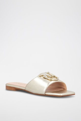 Mules em couro de cabra - Dourado