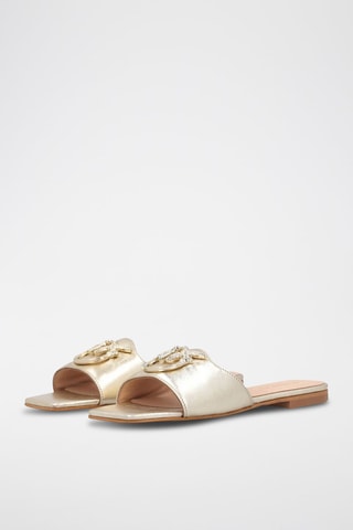 Mules em couro de cabra - Dourado