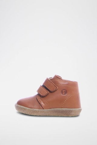 Botins em couro nappa - Camel