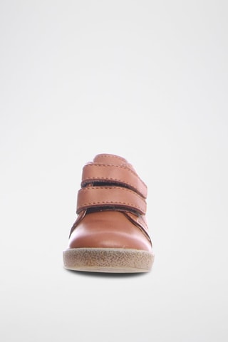 Botins em couro nappa - Camel