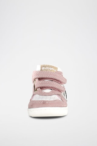 Sapatilhas em couro de vitelo - Branco e rosa