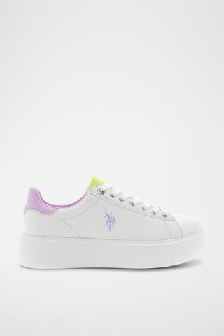 Sapatilhas com plataforma Marlyn - Branco e rosa