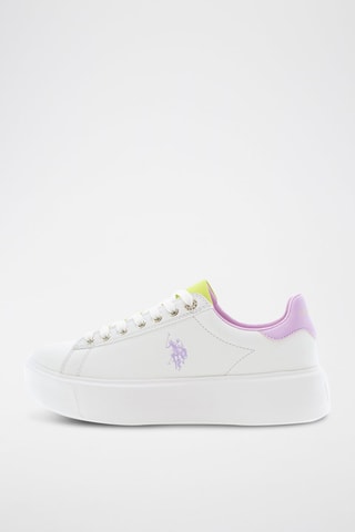 Sapatilhas com plataforma Marlyn - Branco e rosa